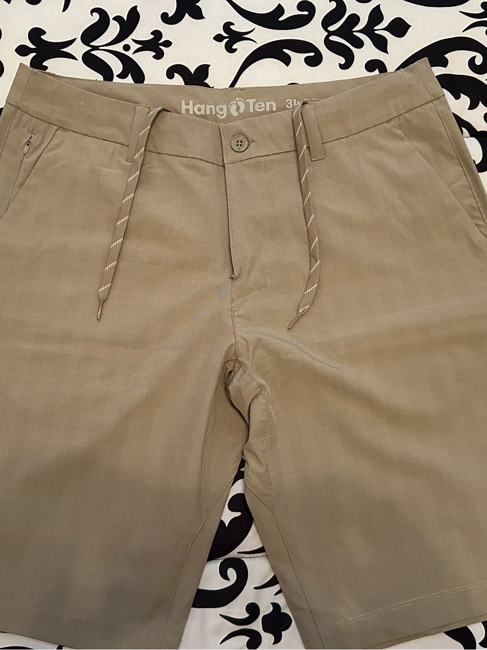 Hang Ten Men’s Khaki Drawstring Chino Shorts